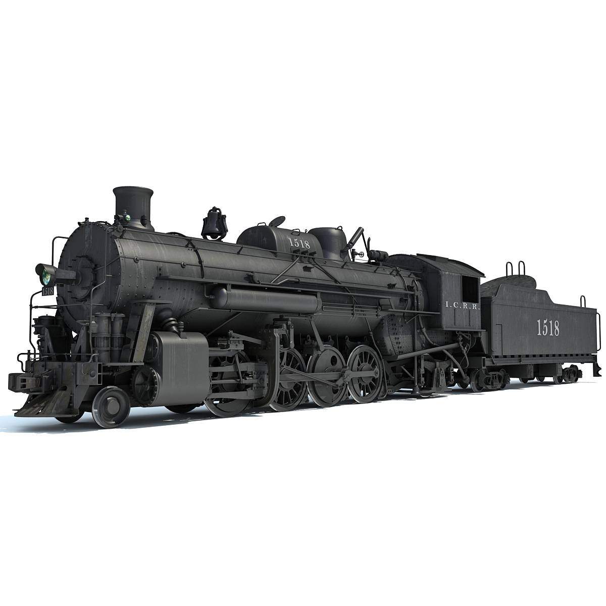 1200x1200 Old Steam Locomotive Train Model