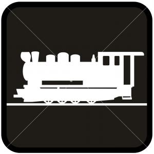 300x300 Steam Train Silhouette Isolated Icon Hoodamathrun