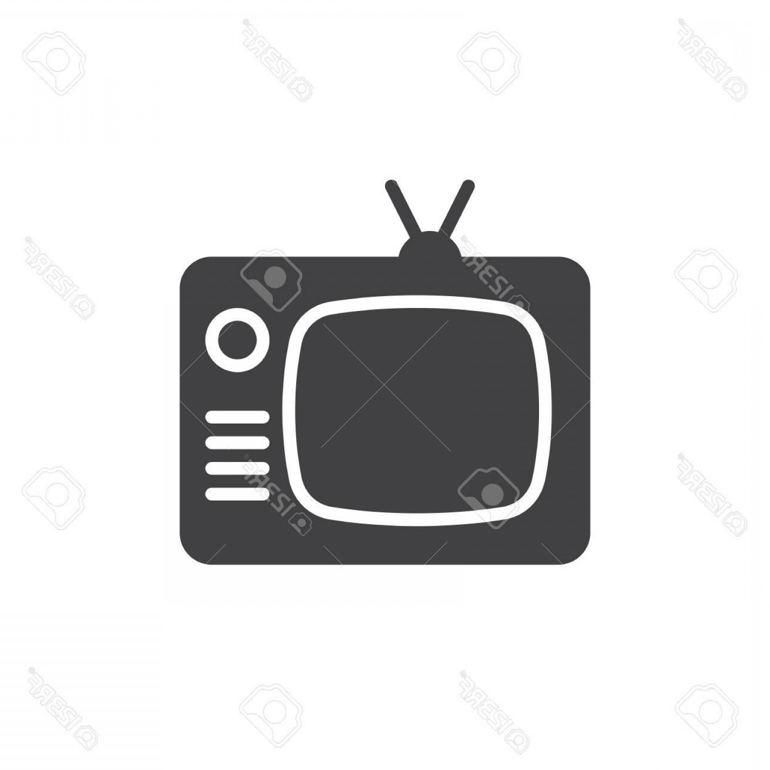 1560x1560 Photostock Vector Tv Old Television Icon Vector Filled Flat Sign