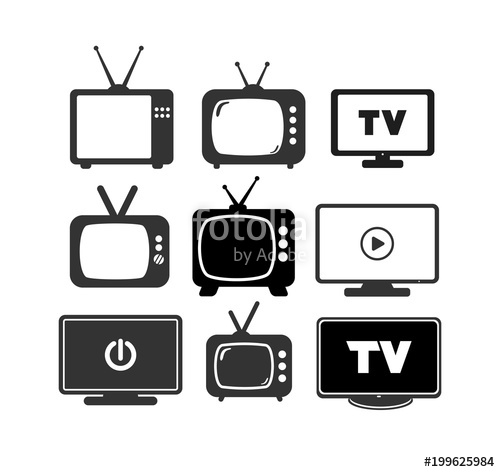 500x472 Set Of Tv Icon Old Television Screen Video Show, Entertainment