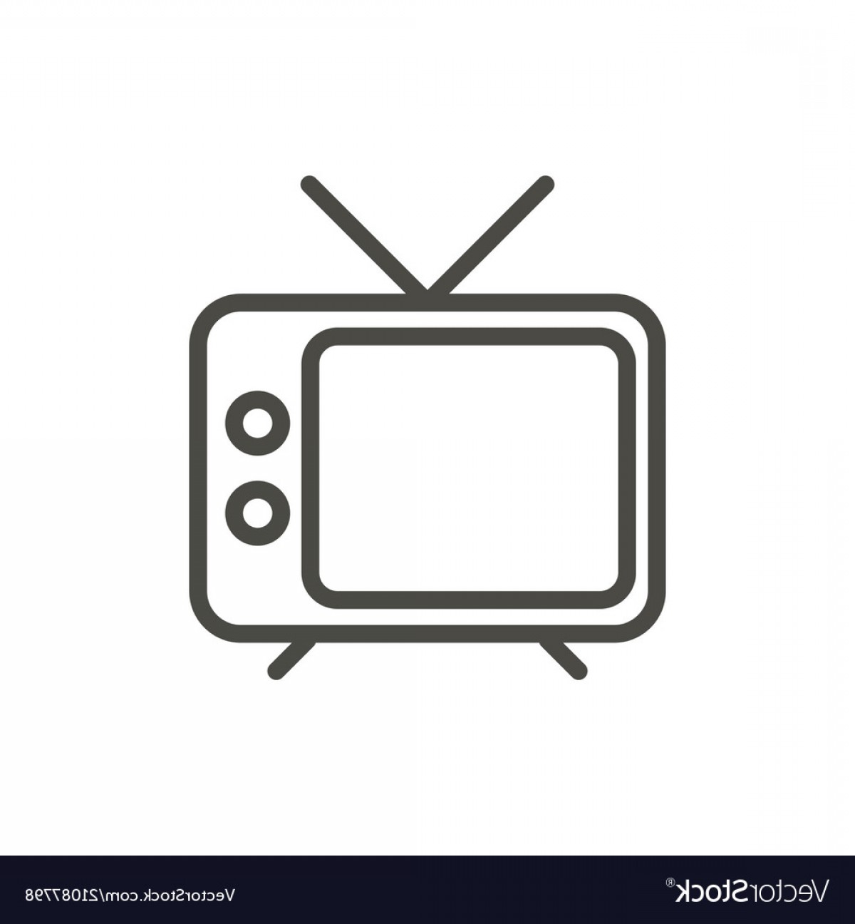 1200x1296 Tv Icon Outline Television Line Old Tv Sy Vector Hoodamathrun