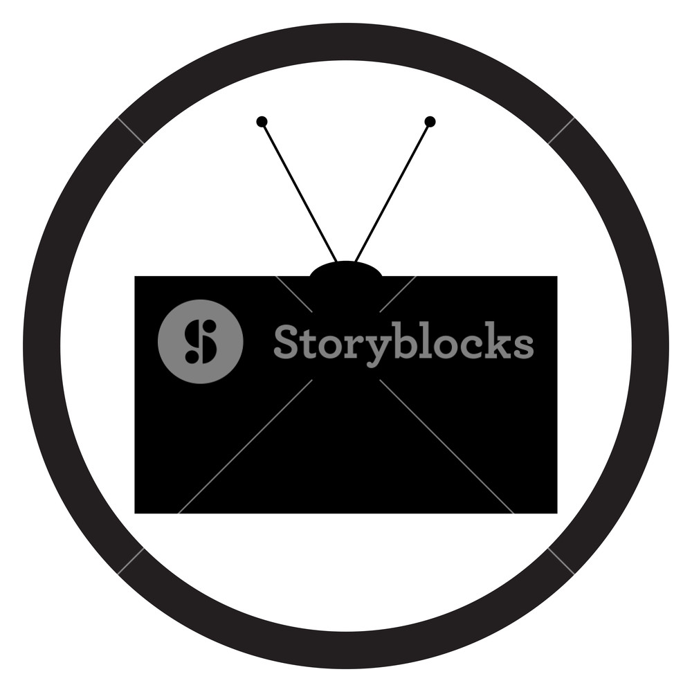 1000x1000 Tv Icon Black White Television And Tv Screen, Watching Tv And Tv