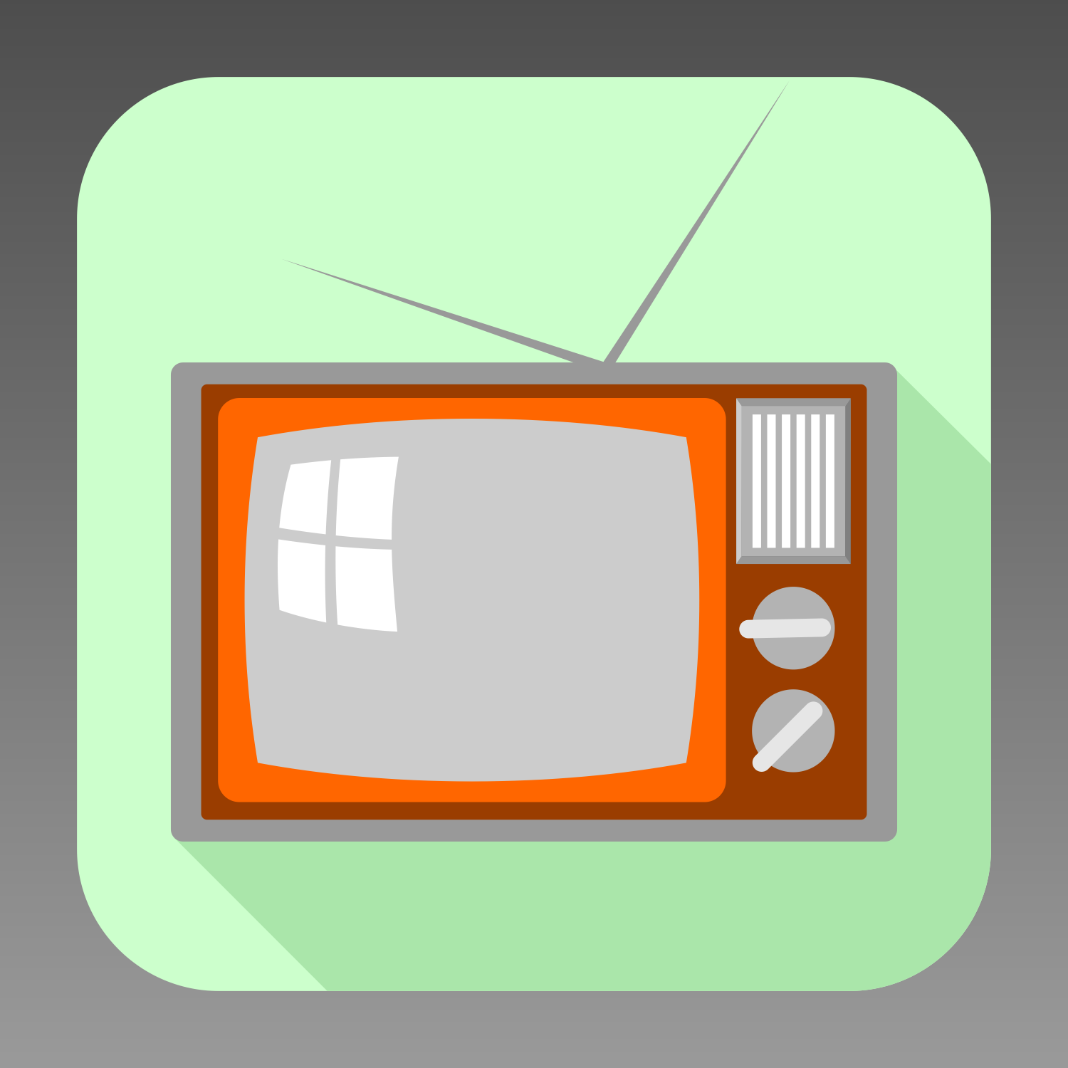 1500x1500 Vector For Free Use Flat Old Tv Icon