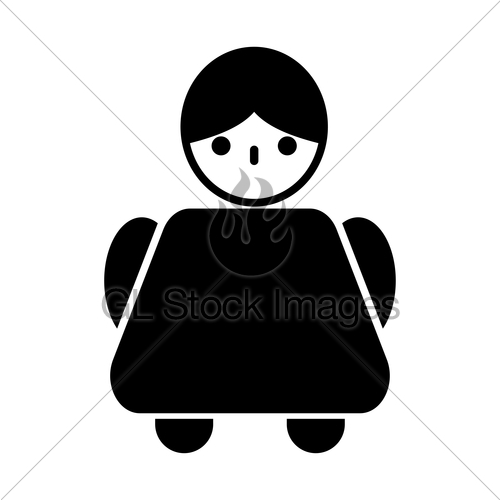 500x500 Old Woman Black Color Icon Gl Stock Images