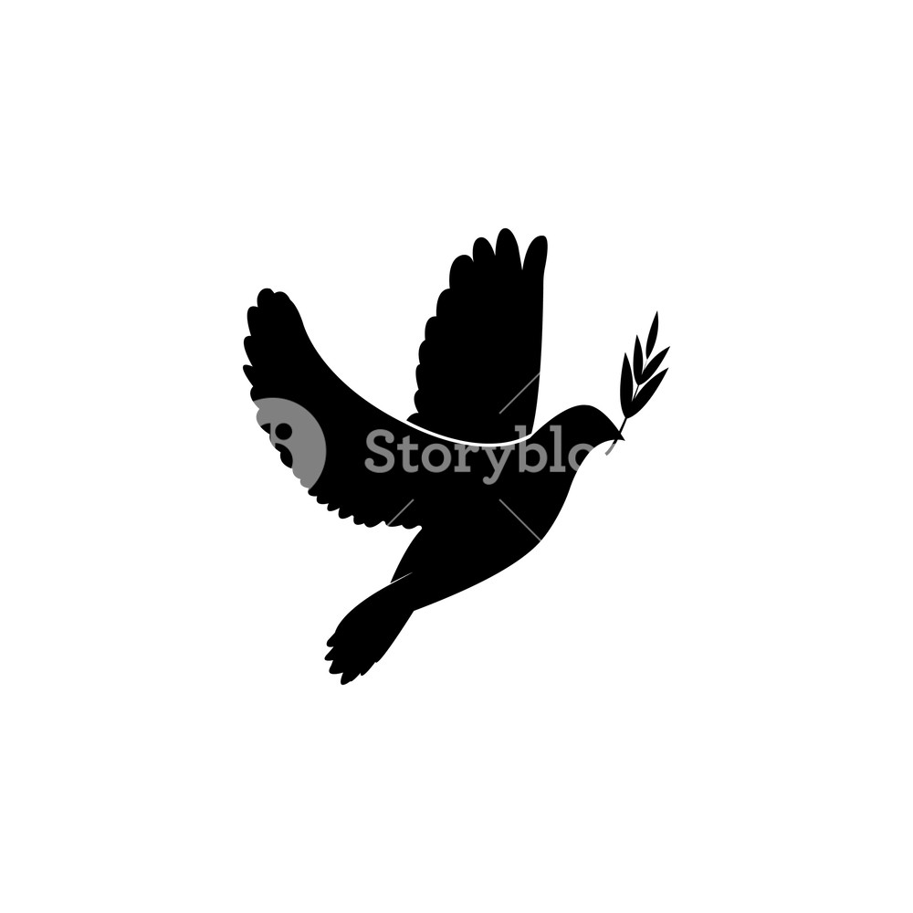 1000x1000 Dove Icon With Olive Branch