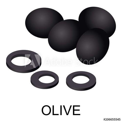 500x500 Olive Icon Isometric Of Olive Vector Icon For Web Design Isolated