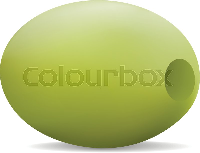 800x610 Eco Green Olive Icon Realistic Stock Vector Colourbox