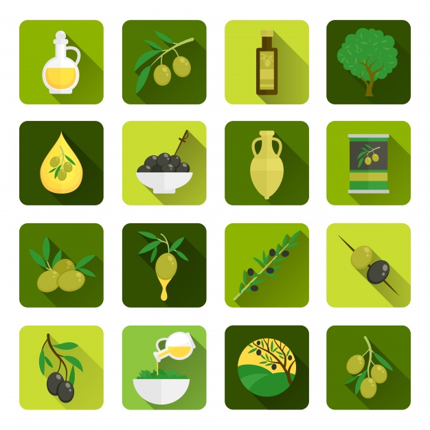 Olive Oil Icons In Green Tones Vector Free Download 626x626 Olive Oil Icons In Green Tones Vector Free Download