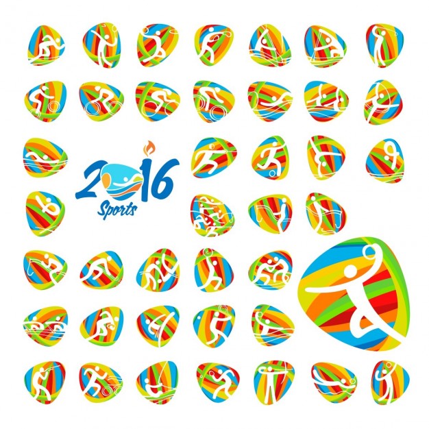 626x626 Rio Olympic Games Summer Sports Icons Set Vector Free Download