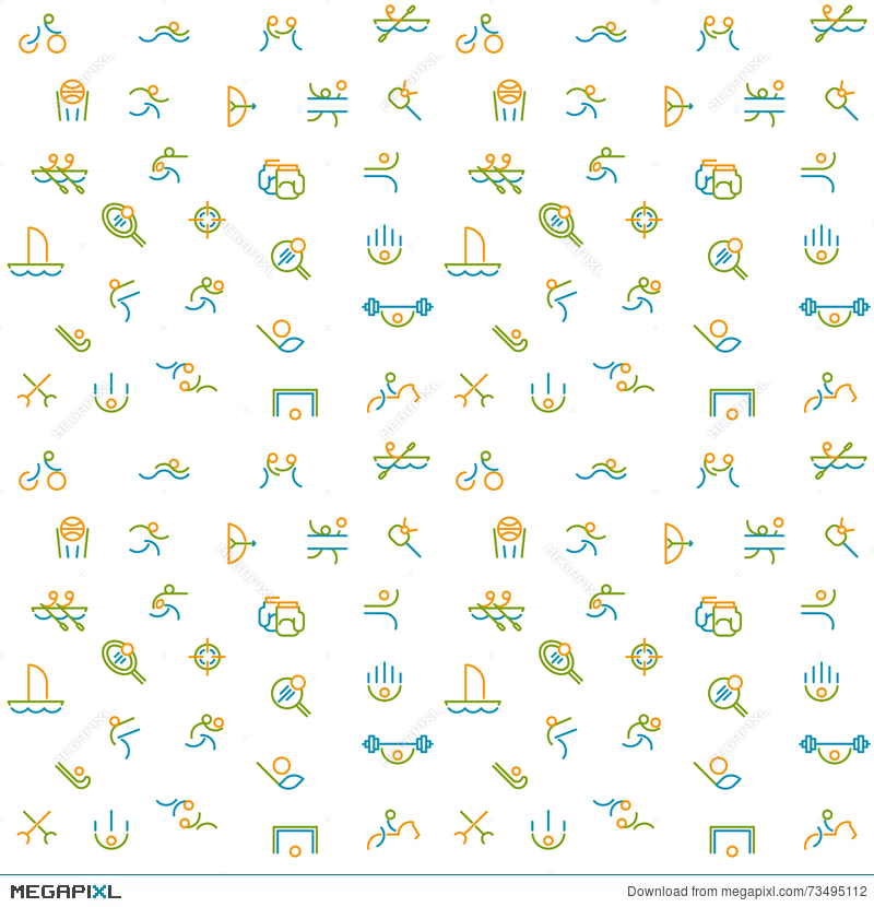 800x830 Thin Line Icons Set Of Sport, Summer Olympic Games Illustration