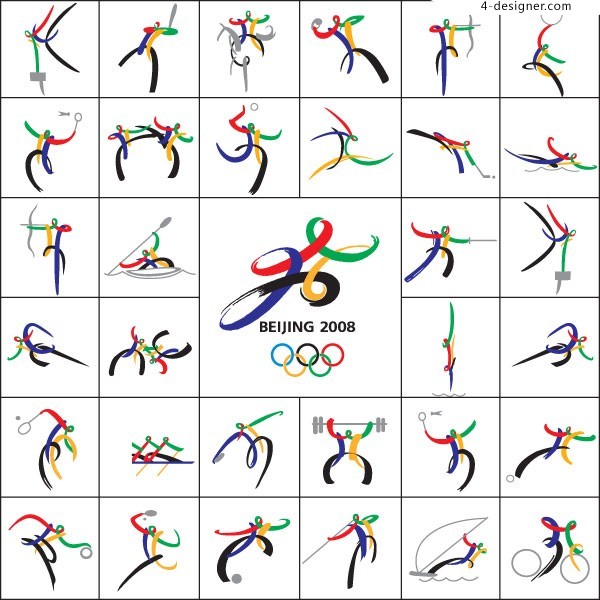 600x600 Designer Olympic Icon Vector Material