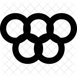 256x256 Olympic Rings Icon Of Glyph Style