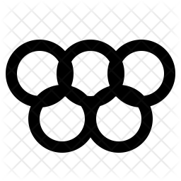 256x256 Olympic Rings Icon Of Line Style