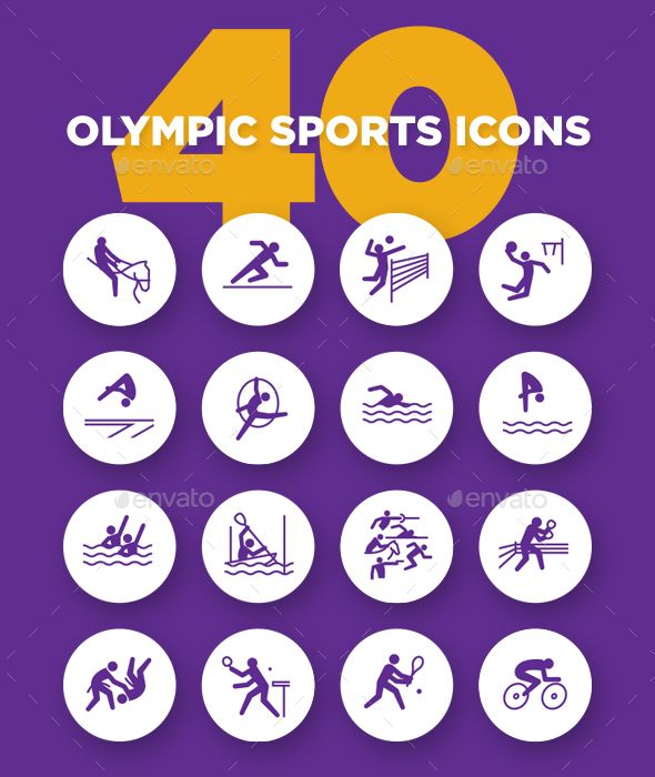 590x700 Olympic Sports Vector Icon Set Template Download