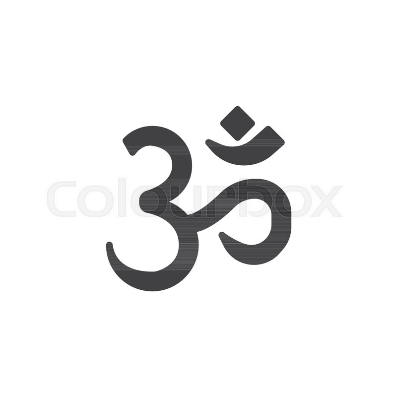 800x800 Om Aum Vector Icon Filled Flat Sign Stock Vector Colourbox