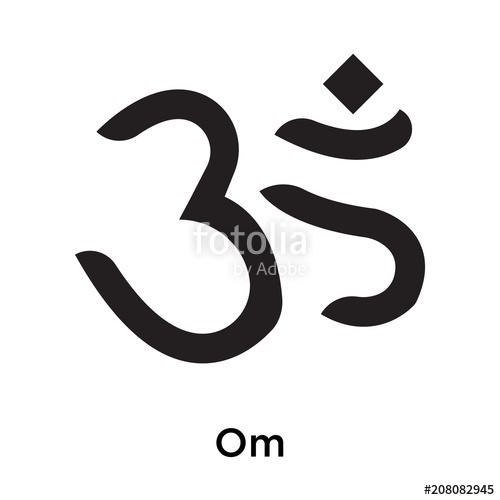500x500 Om Icon Vector Sign And Symbol Isolated On White Background, Om