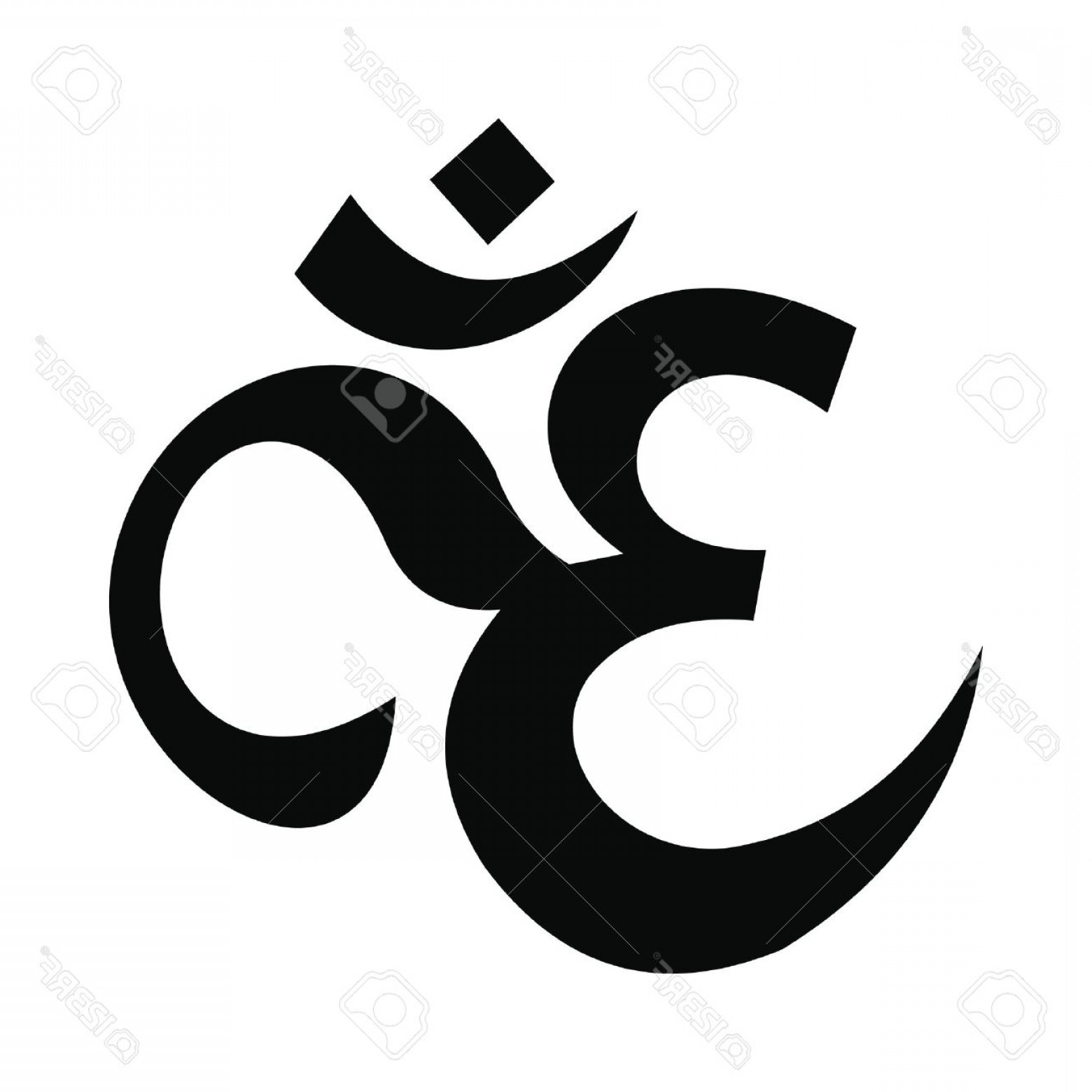 1560x1560 Photostock Vector Hindu Om Symbol Icon In Simple Style Isolated