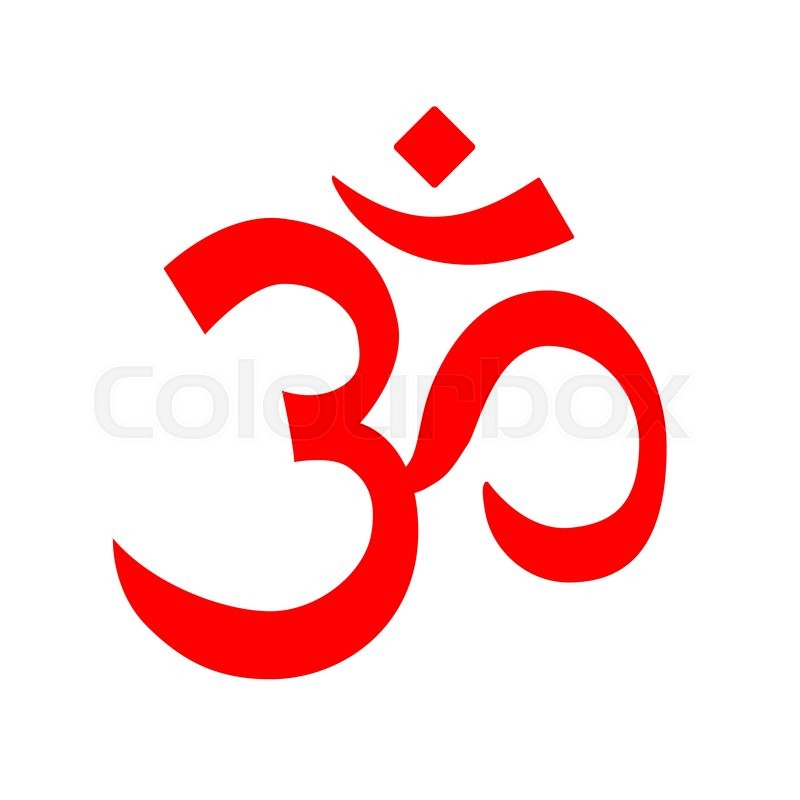 800x800 Red Vector Om Symbol, Aum Logo Symbol Stock Vector Colourbox
