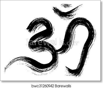 435x370 Sign Vector Hindu Om Icon In Tamil, Art Print Barewalls Posters