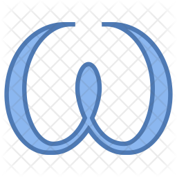 256x256 Omega Icon Of Colored Outline Style