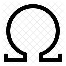 256x256 Omega Icon Of Line Style