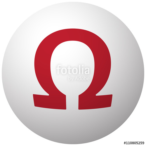 500x500 Red Omega Icon On White Ball Stock Image And Royalty Free Vector