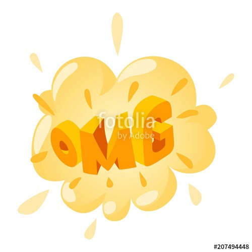 500x500 Omg Speech Bubble Icon Isometric Of Omg Speech Bubble Vector Icon