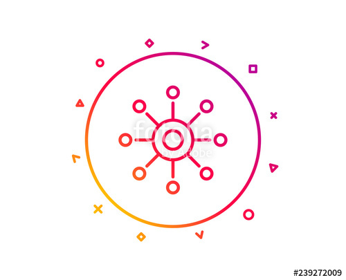 500x405 Multichannel Line Icon Multitasking Sign Omnichannel Symbol