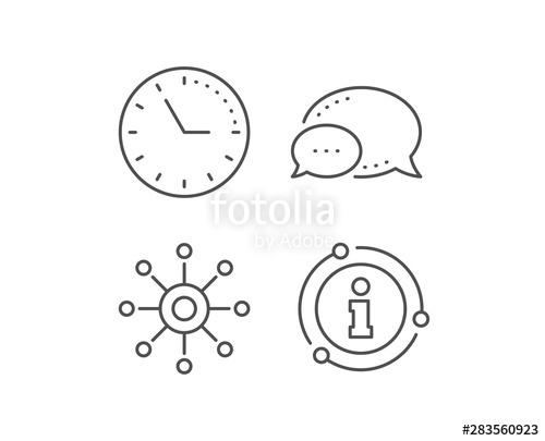 500x405 Multichannel Line Icon Chat Bubble, Info Sign Elements