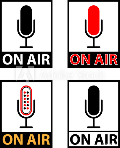405x500 On Air Icon, Current Status On Air, Live Streaming, Microphone