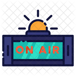 256x256 On Air Icon Of Colored Outline Style