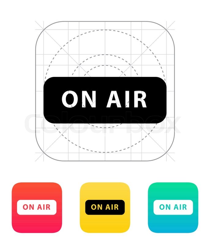 686x800 On Air Broadcasting Icon Vector Stock Vector Colourbox