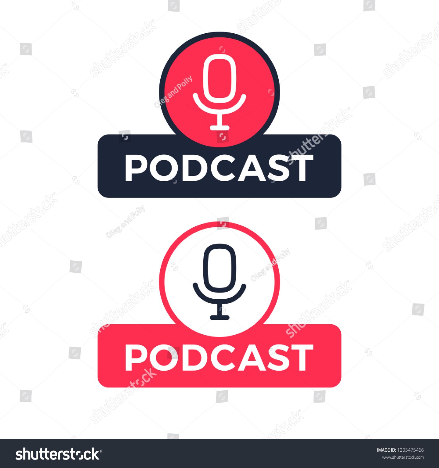 1500x1600 Podcast Radio Icon Illustration Studio Table Microphone