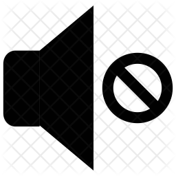 256x256 Sound Off Icon Of Glyph Style