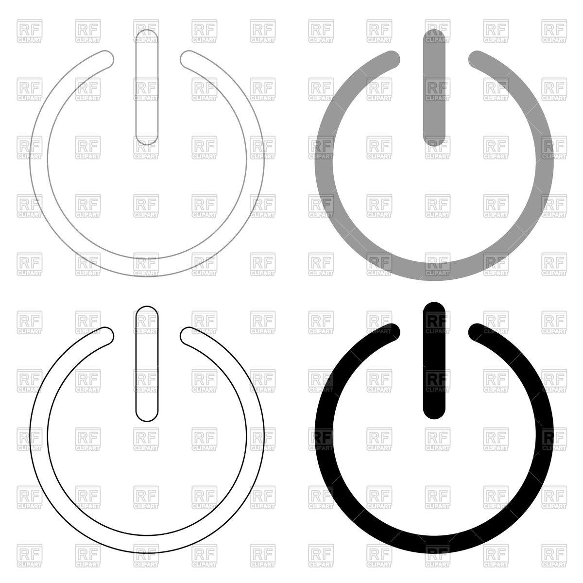 1200x1200 Button Turn On Or Turn Off Icon On White Background Vector Image