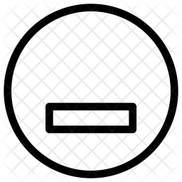 256x256 Minimize Button Icon Of Line Style