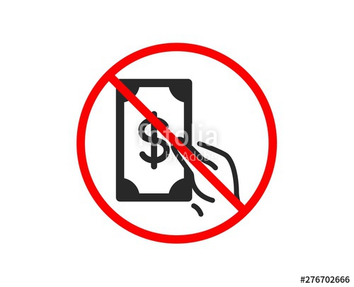 500x405 No Or Stop Hold Cash Money Icon Banking Currency Sign Dollar
