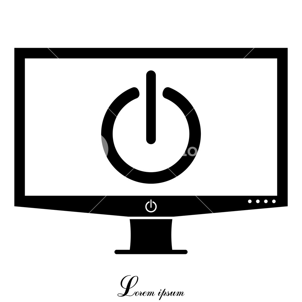 1000x1000 Power Onoff Icon Flat Design Style Royalty Free Stock Image