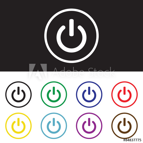 500x500 On Off Switch Icon Set For Web