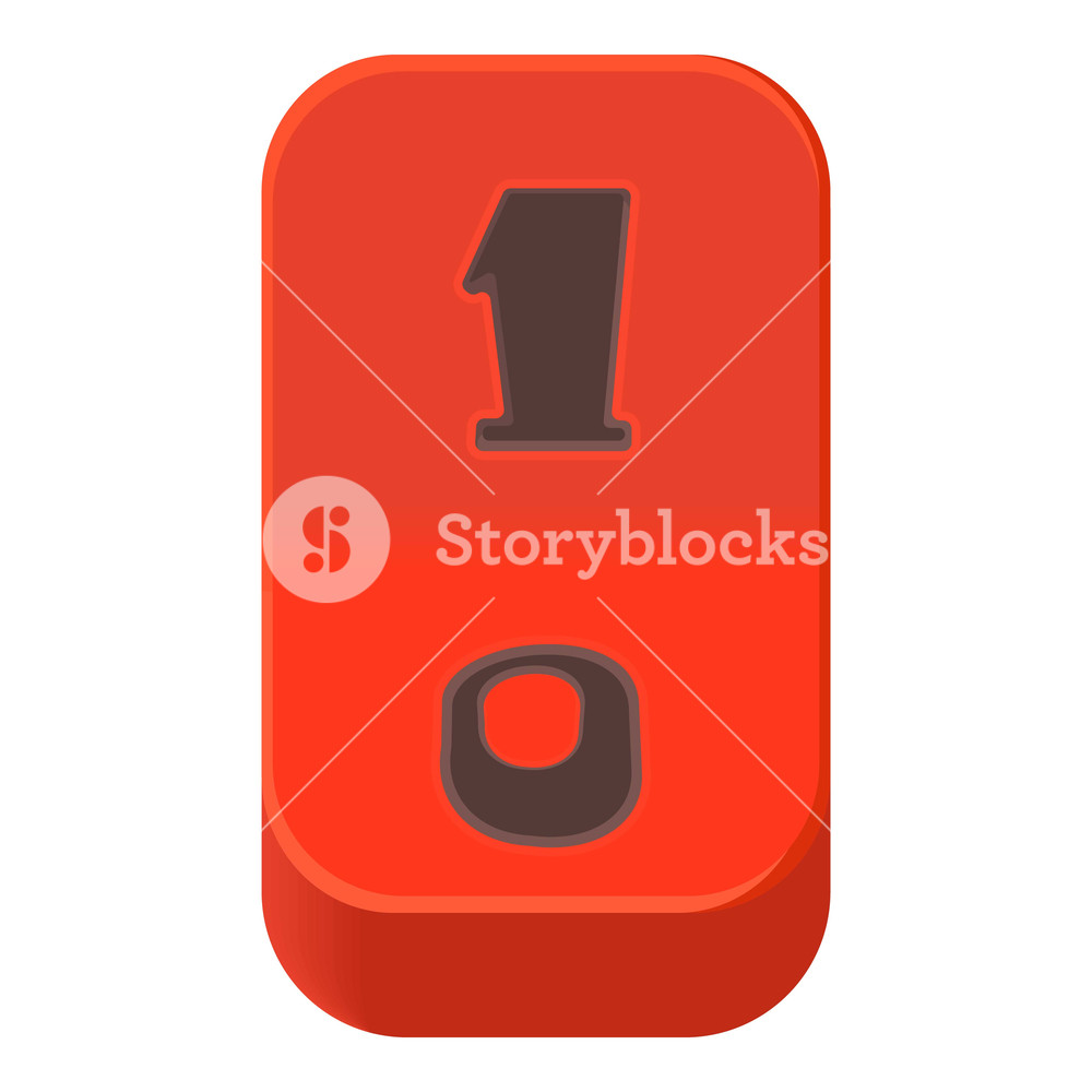 1000x1000 Red On Or Off Switch Icon Cartoon Illustration Of Red On Or Off