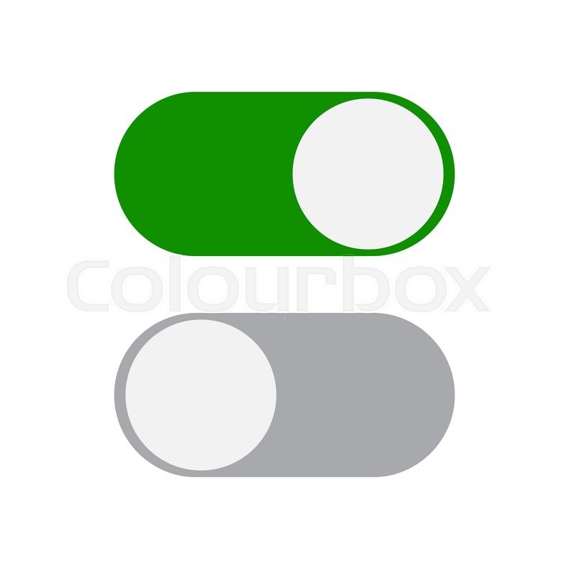 800x800 Toggle Switch Icon, Green In On Stock Image Colourbox