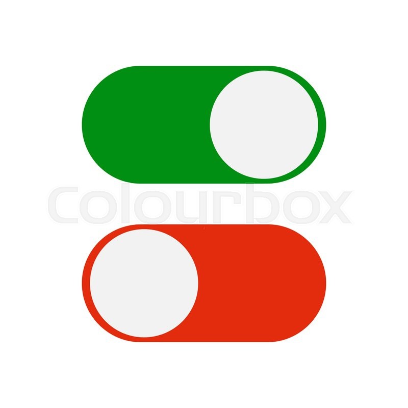 800x800 Toggle Switch Icon, Green In On Stock Image Colourbox
