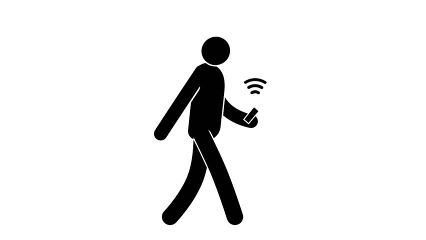 852x480 Man With Smartphone Used Wi Fi On The Go Loop