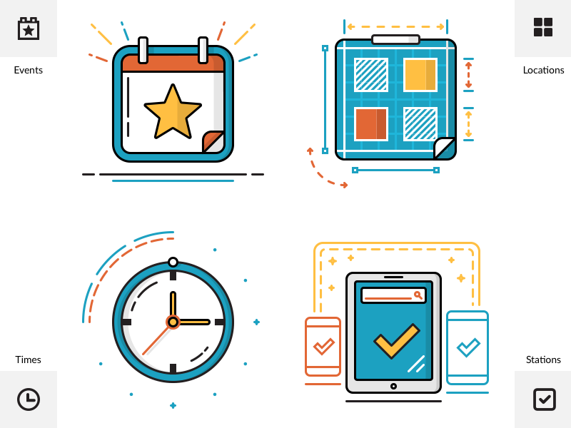 800x600 Responsive Onboarding Icons