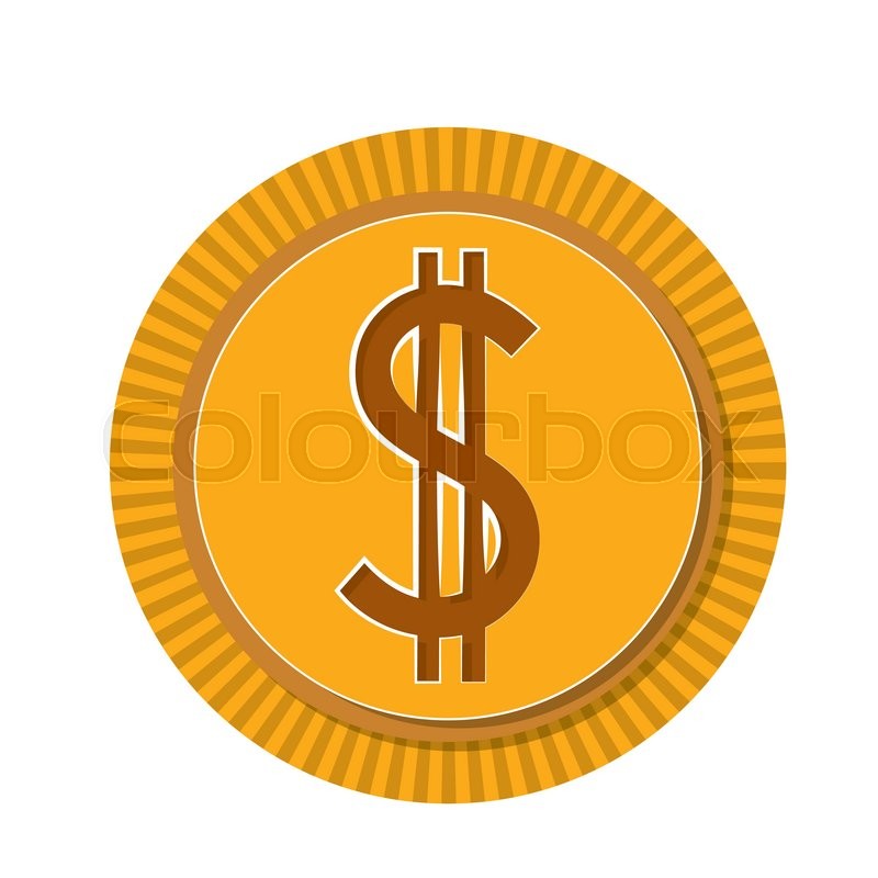 800x800 One Dollar Coin Isolated Icon Design, Stock Vector Colourbox