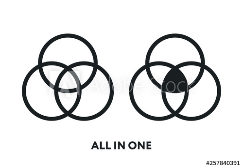 500x347 All In One Multifunctional Circle Ring Flat Line Vector Icon