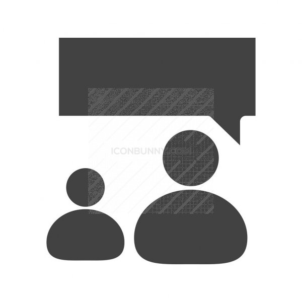 600x600 One Person Talking Glyph Icon