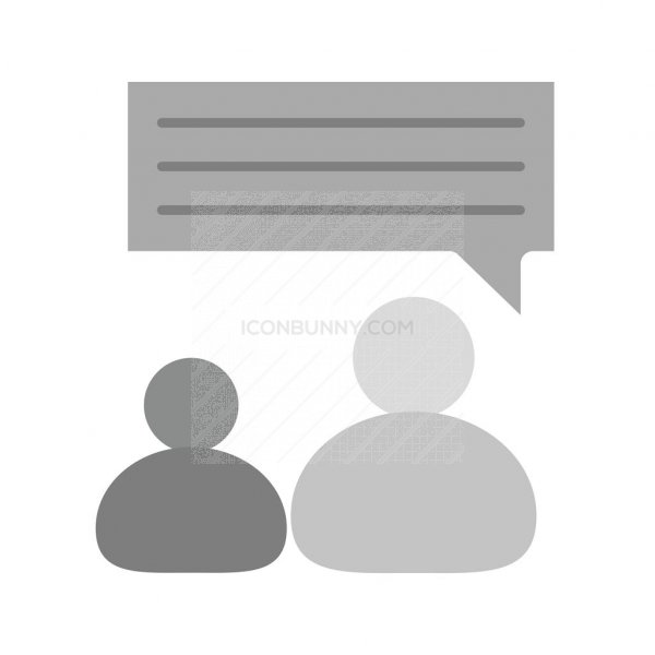 600x600 One Person Talking Greyscale Icon