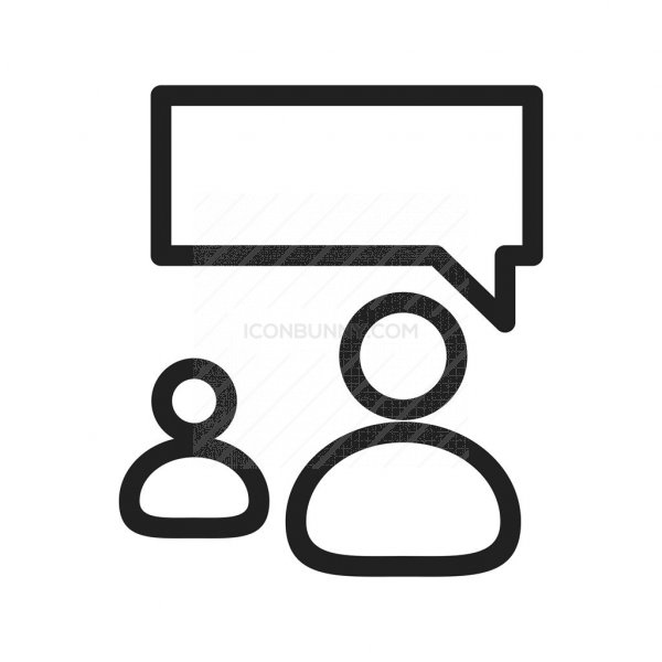 600x600 One Person Talking Line Icon
