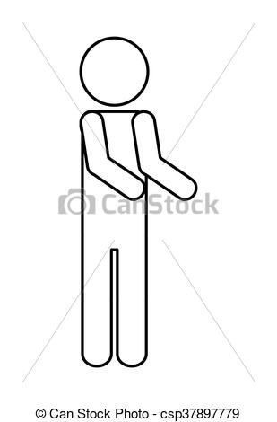 309x470 Pictogram Concept Person Icon Flat And Isolated Design